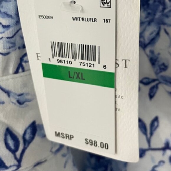 Eileen West Blue Floral Ballet Wrap Robe - Picture 6 of 6